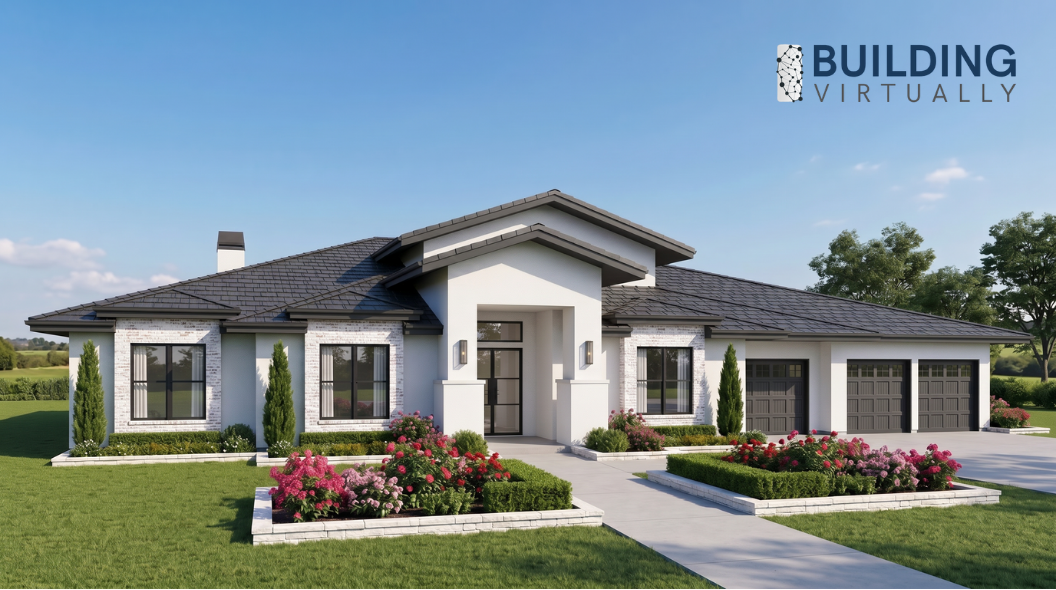 Exterior render — front elevation